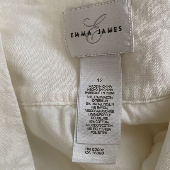 Emma James Linen Blend Blouse/ Skirt Set  Size 12 - Picture 13 of 16
